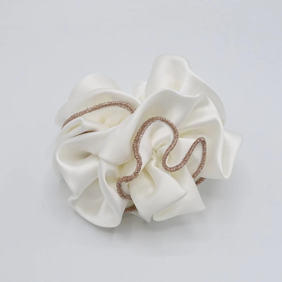 BEATRICE - Satin Scrunchie with Glitter Edge