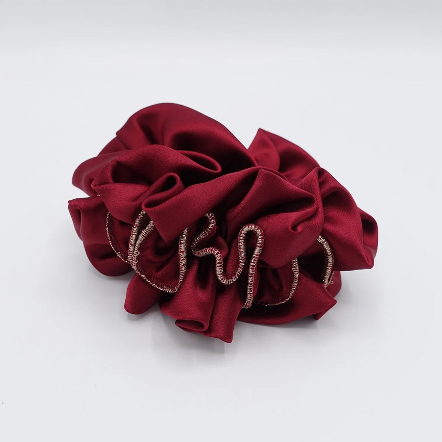 BEATRICE - Satin Scrunchie with Glitter Edge
