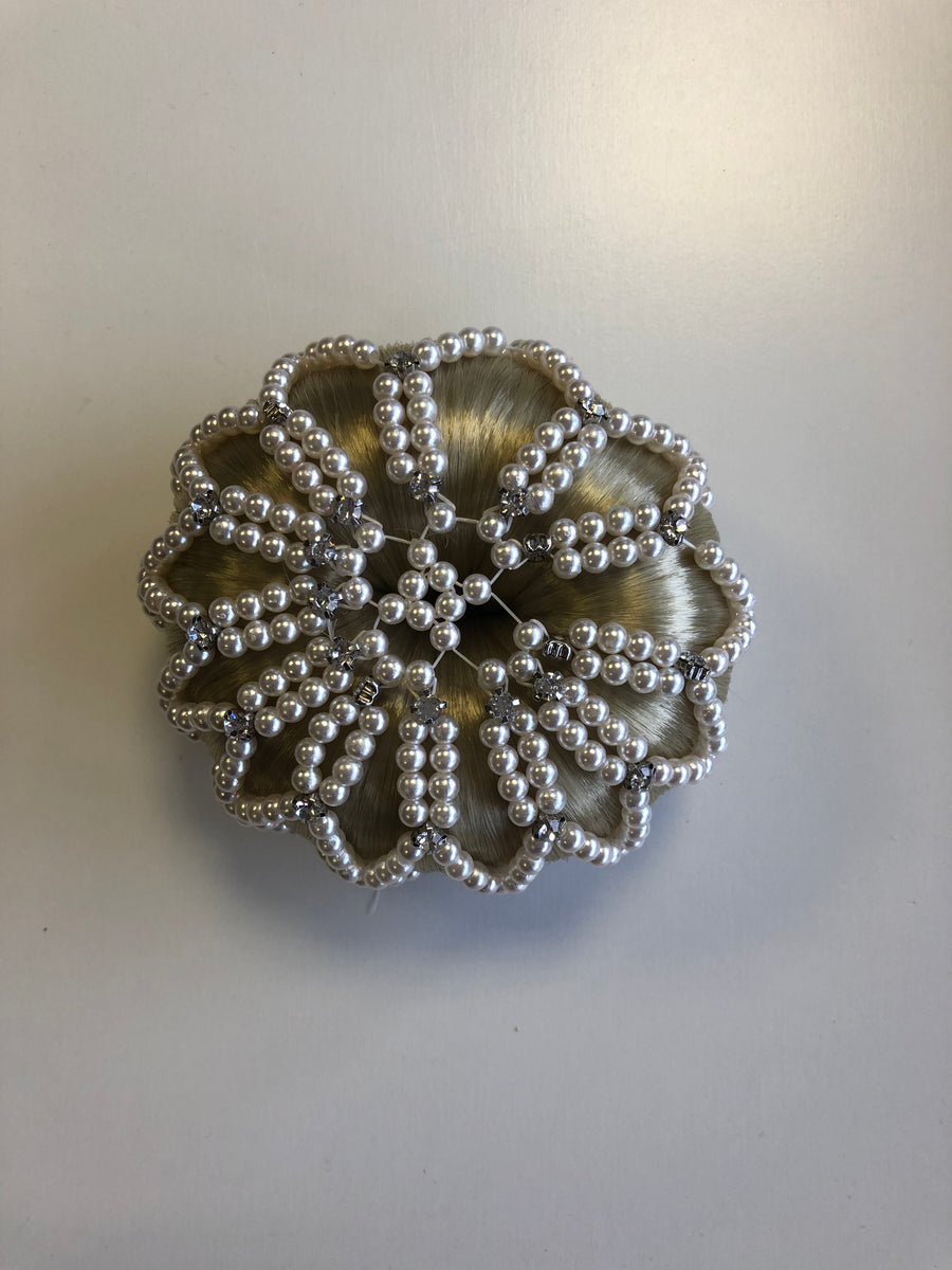 Pearl and Crystal Beaded Bun Nets