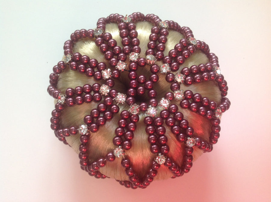 Pearl and Crystal Beaded Bun Nets