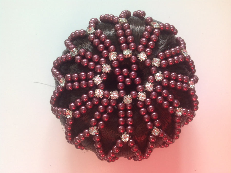 Pearl and Crystal Beaded Bun Nets