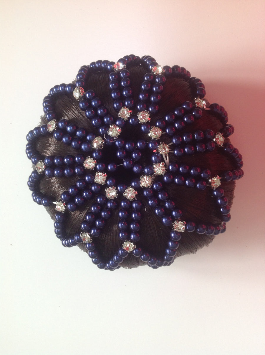 Pearl and Crystal Beaded Bun Nets