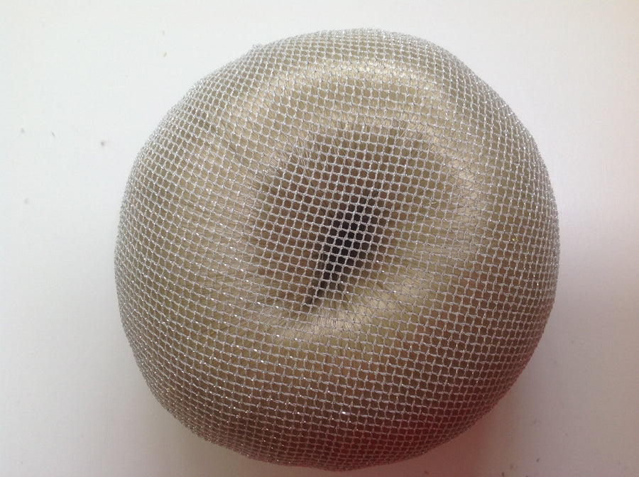 Very fine silver mesh bun net