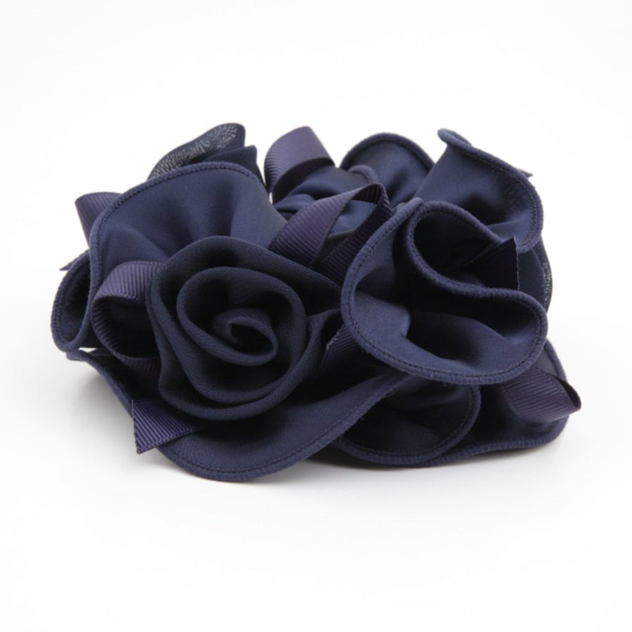 AMELIA - Satin Side Flower Scrunchie
